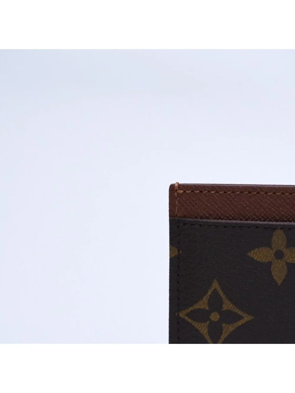 Louis Vuitton Porte Cartes Simple Card Case Monogram Canvas Brown